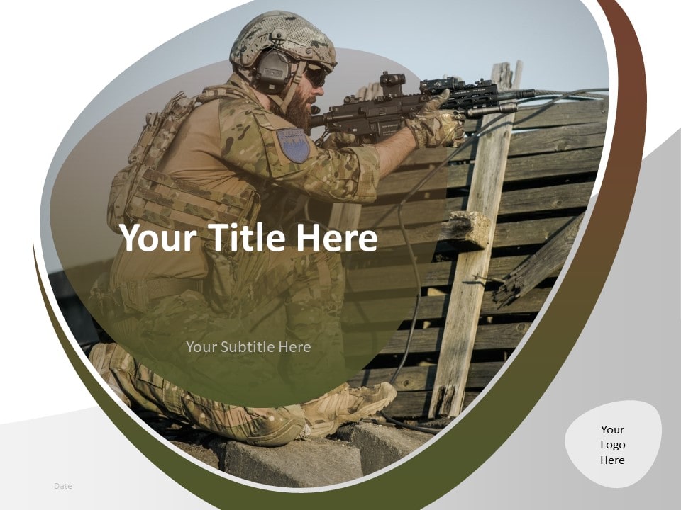 Free Military PowerPoint Template - Cover Slide