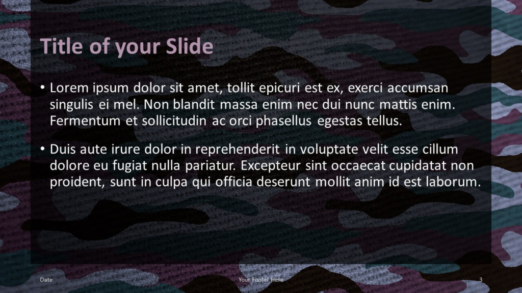 Free CAMO Template for Google Slides – Title and Content Slide (Variant 2)