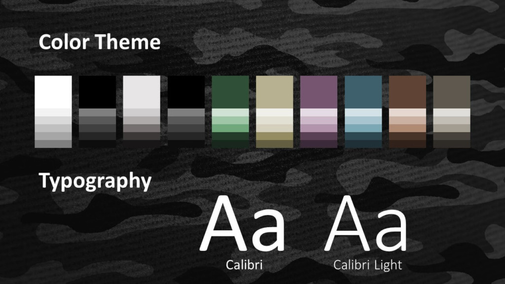Free CAMO Template for Google Slides – Colors and Fonts