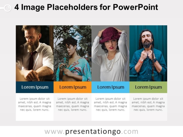 4 Image Placeholders PowerPoint Template