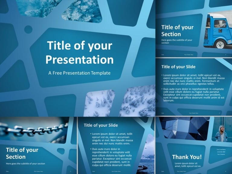 Free BLUE WEB Template for PowerPoint and Google Slides