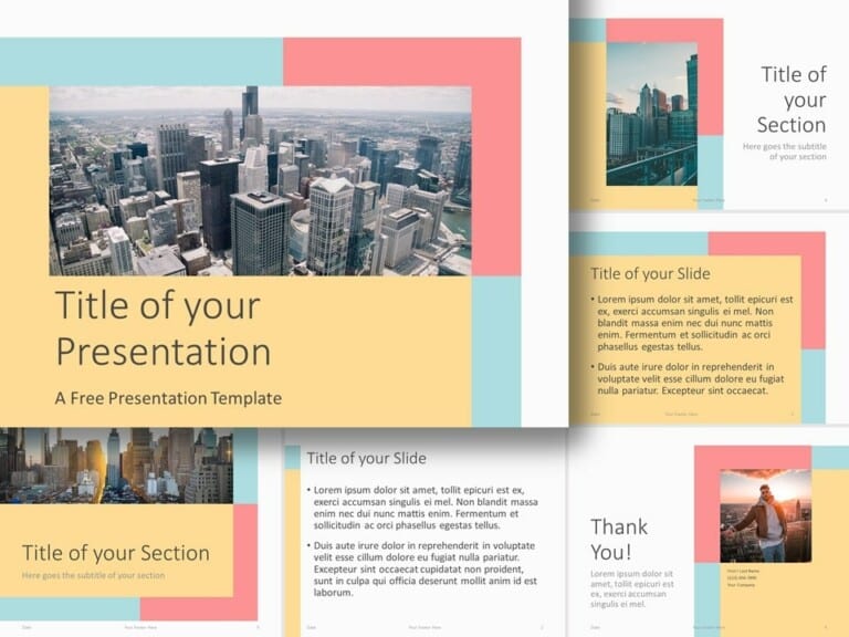 Free Framed Pastel Template for PowerPoint and Google Slides