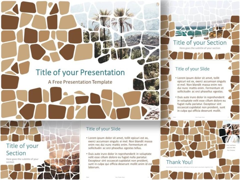 Free Stone Mosaic Template for PowerPoint and Google Slides