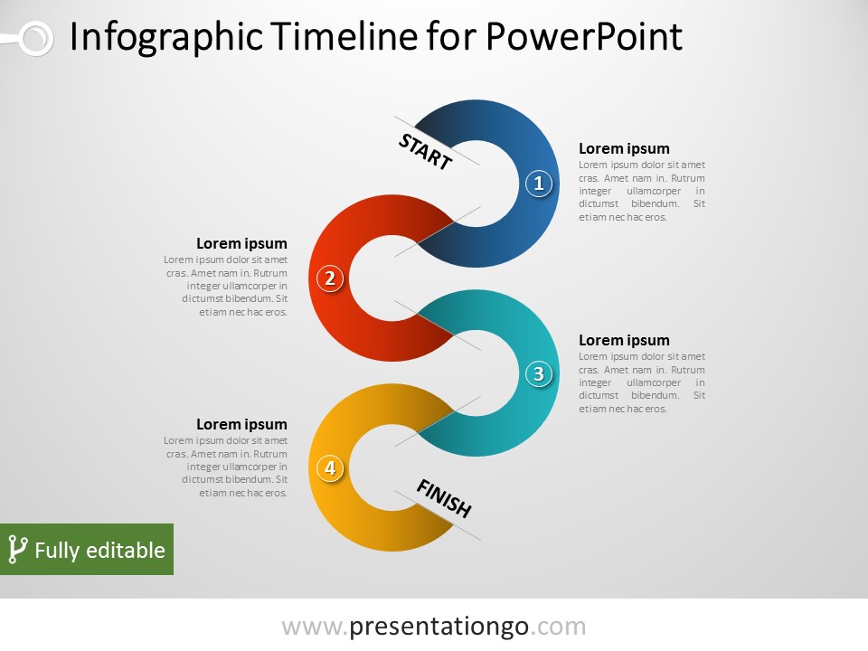 Free Vertical Timeline Infographic for PowerPoint