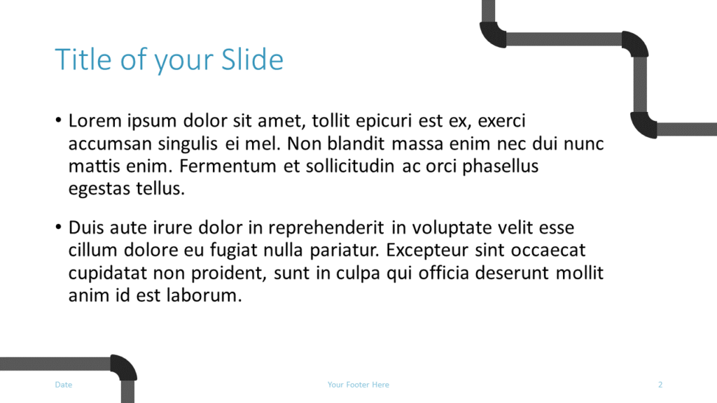 Free PLUMBER Template for Google Slides – Title and Content Slide (Variant 1)