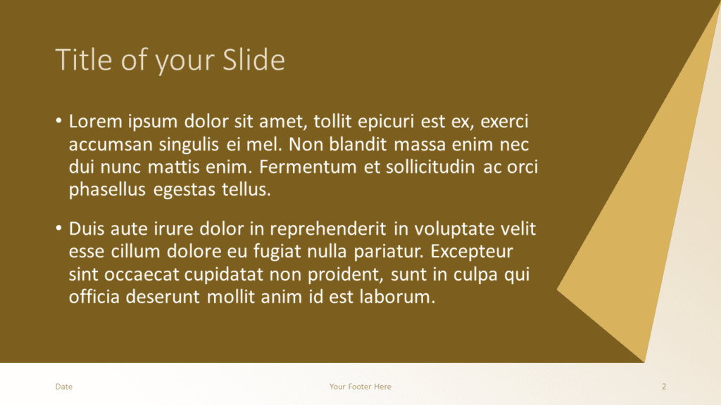 Free Simple Folding Template for Google Slides – Title and Content Slide (Variant 1)