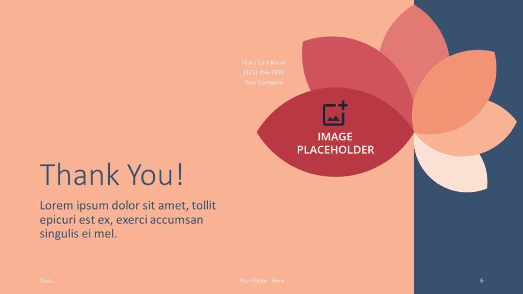 Free Geometric Flower Template for Google Slides - Closing / Thank you