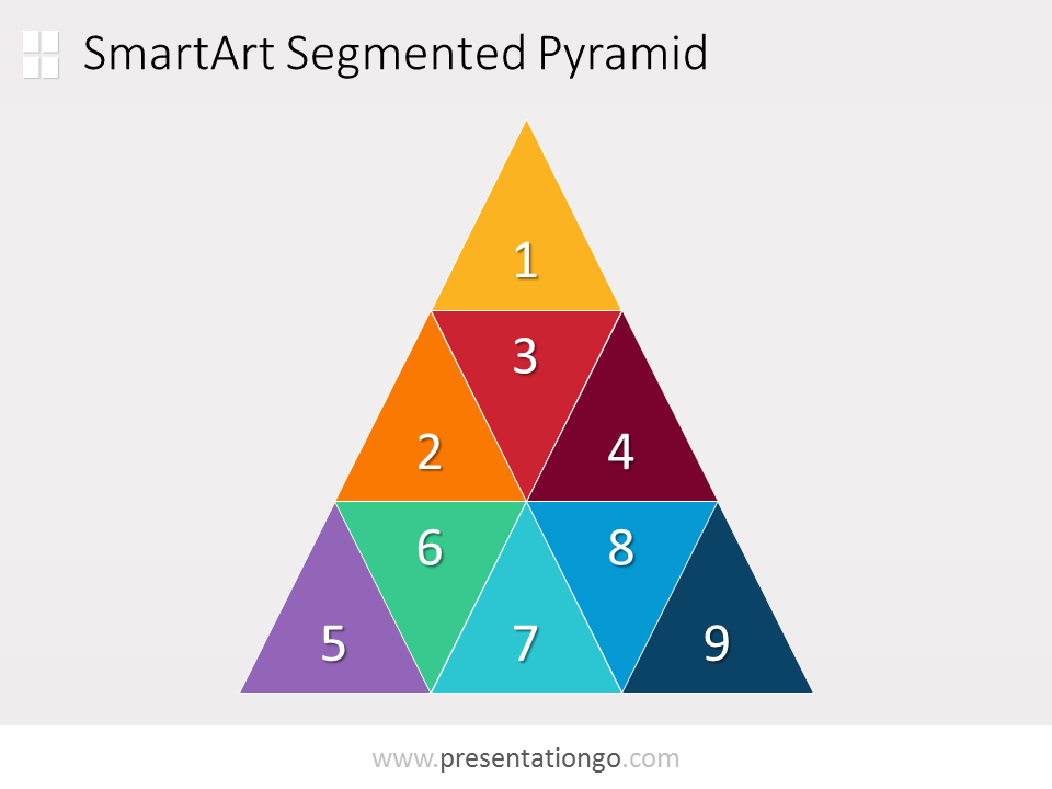 Free segmented PowerPoint pyramid