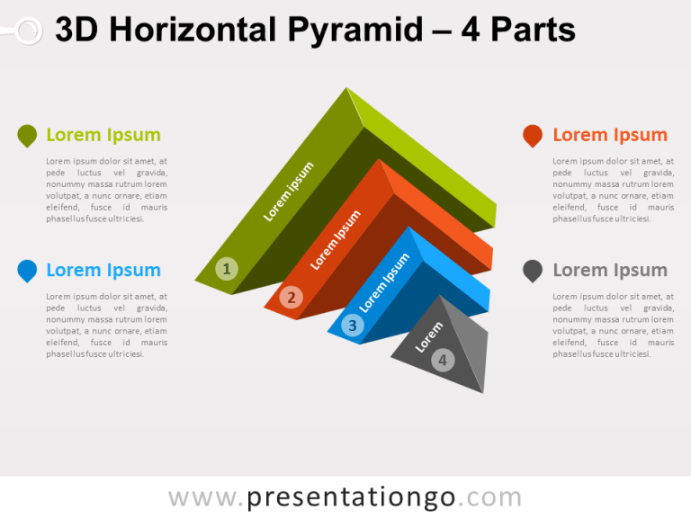 Free 3D Horizontal Pyramid for PowerPoint
