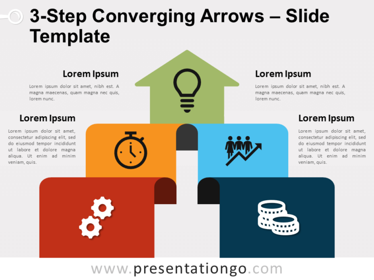 Free 3-Step Converging Arrows for PowerPoint