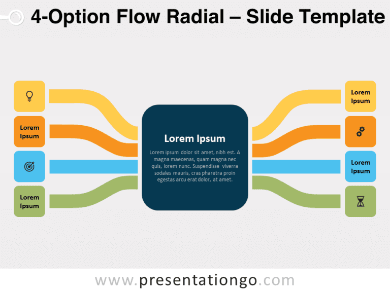 Free 4-Option Flow Radial for PowerPoint