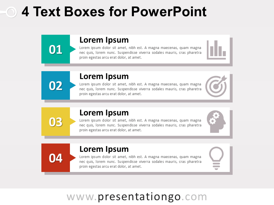 4 Text Boxes for PowerPoint