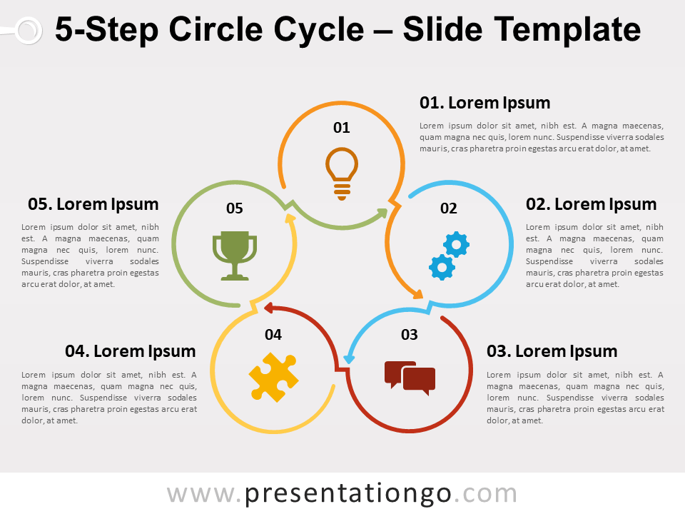 Free 5 Step Circle Cycle for PowerPoint