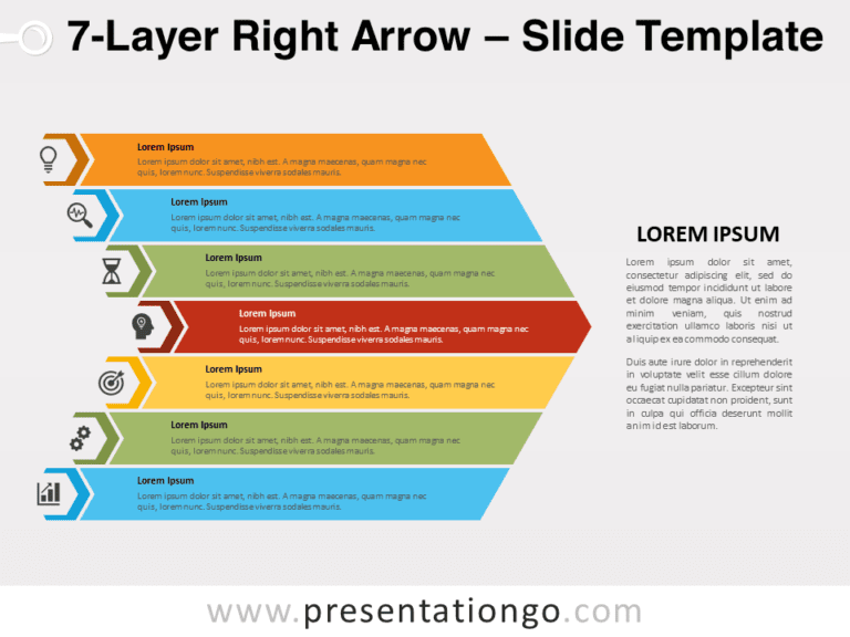 Free 7-Layer Right Arrow for PowerPoint