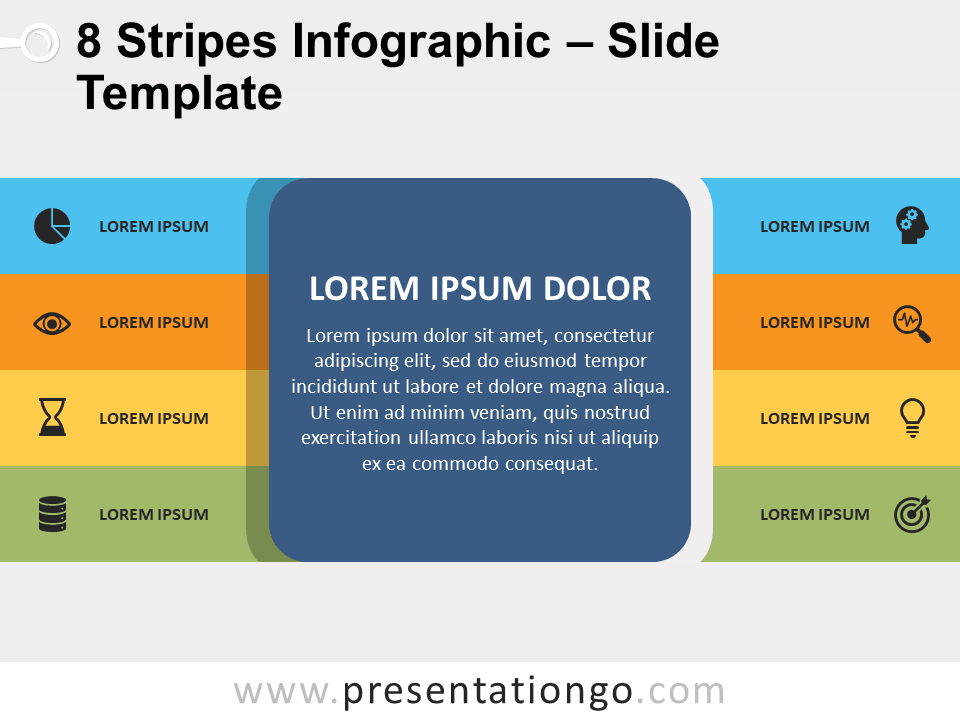 Free 8 Stripes Infographic for PowerPoint