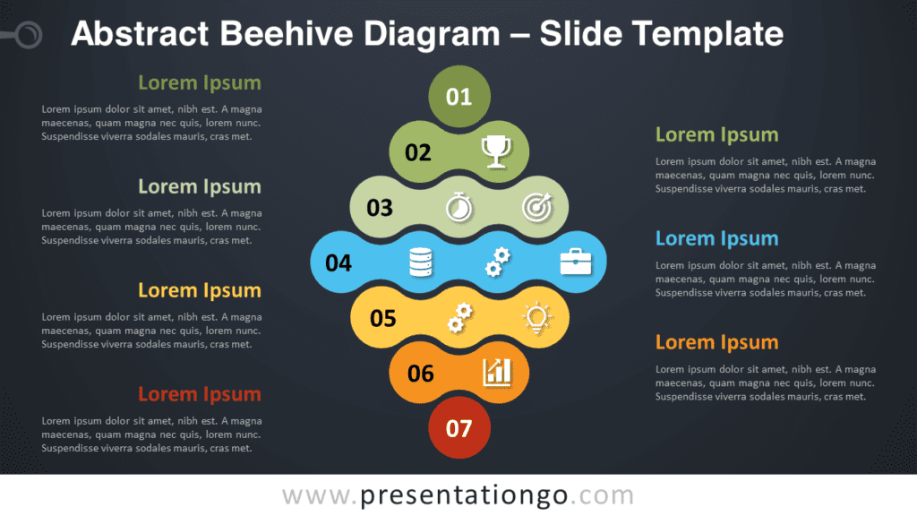 Free Abstract Beehive Diagram Graphics for PowerPoint and Google Slides