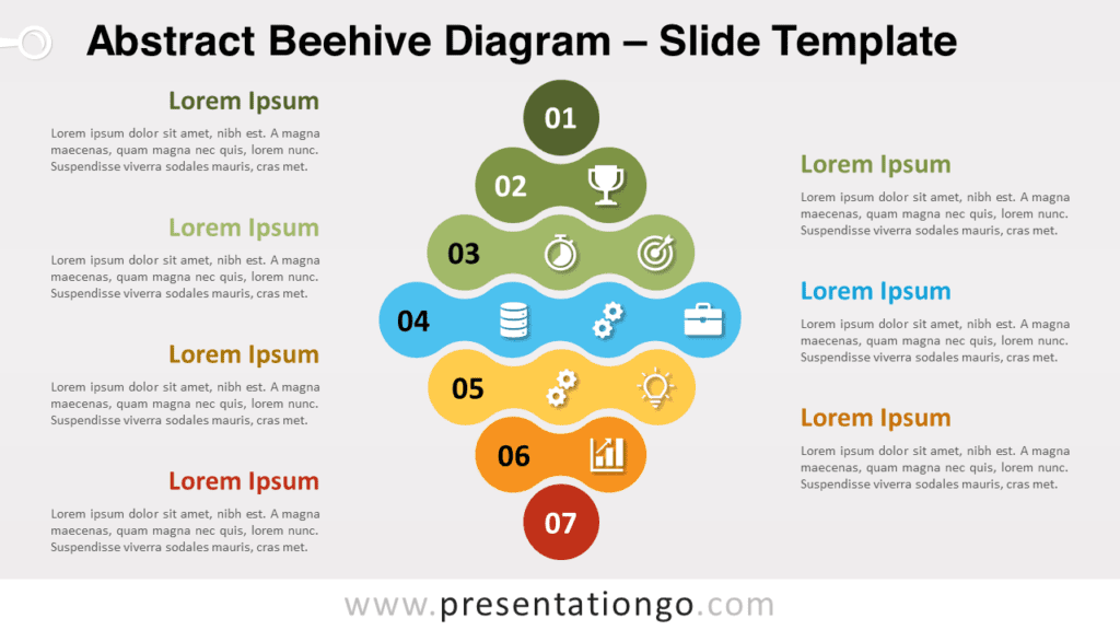 Free Abstract Beehive Diagram for PowerPoint and Google Slides