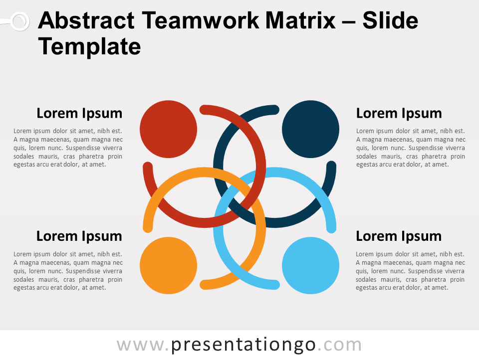 Free Abstract Teamwork Matrix for PowerPoint