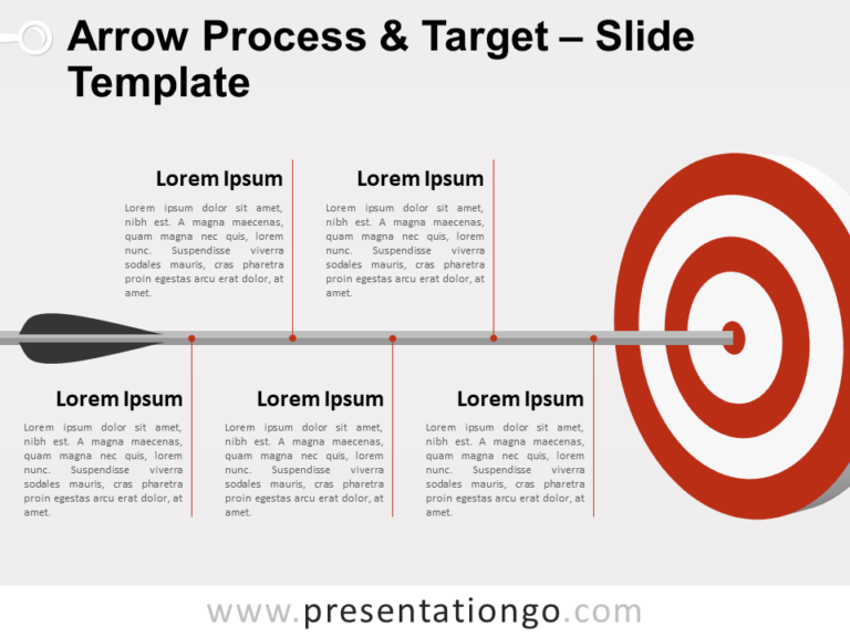 Free Arrow Process and Target for PowerPoint