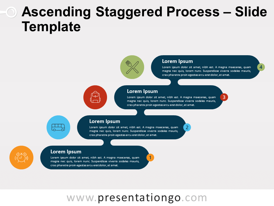 Free Ascending Descending Staggered Process for PowerPoint