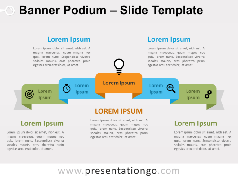 Free Banner Podium for PowerPoint