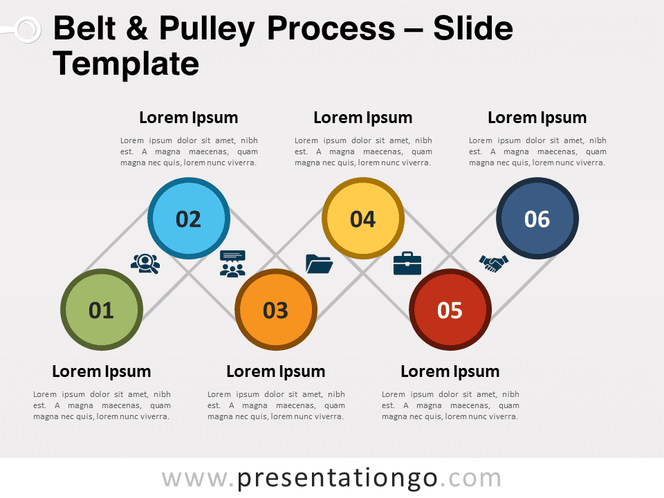 Free Belt & Pulley Process for PowerPoint