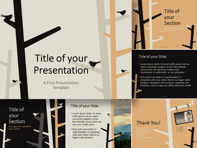 Free Birds Template for PowerPoint and Google Slides