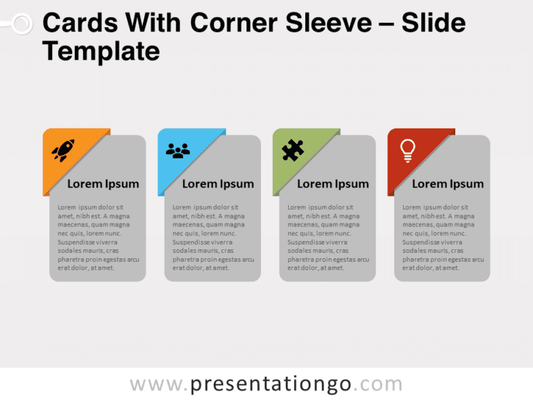 Free Cards with Corner Sleeve for PowerPoint