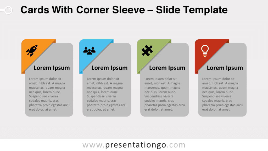 Free Cards with Corner Sleeve for PowerPoint and Google Slides