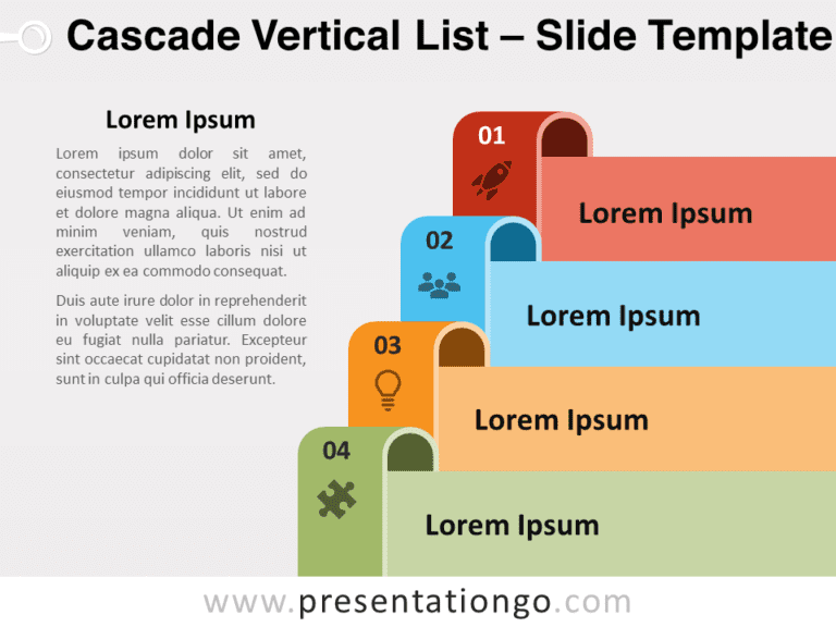 Free Cascade Vertical List for PowerPoint