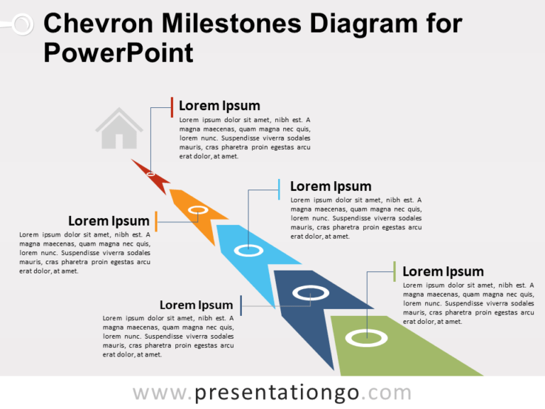Free Chevron Milestones Diagram for PowerPoint