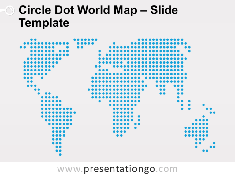 Free Circle Dot World Map For PowerPoint