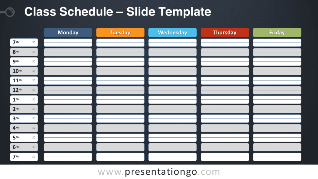 Free Class Schedule Planning for PowerPoint and Google Slides