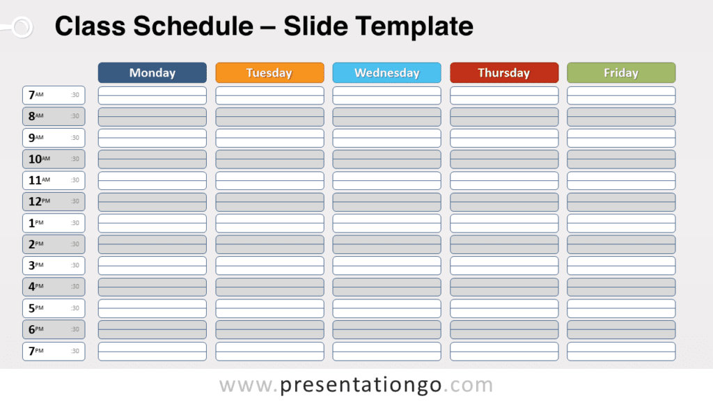 Free Class Schedule for PowerPoint and Google Slides