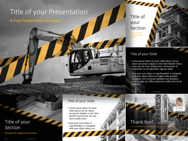 Free Construction Template for Google Slides and PowerPoint