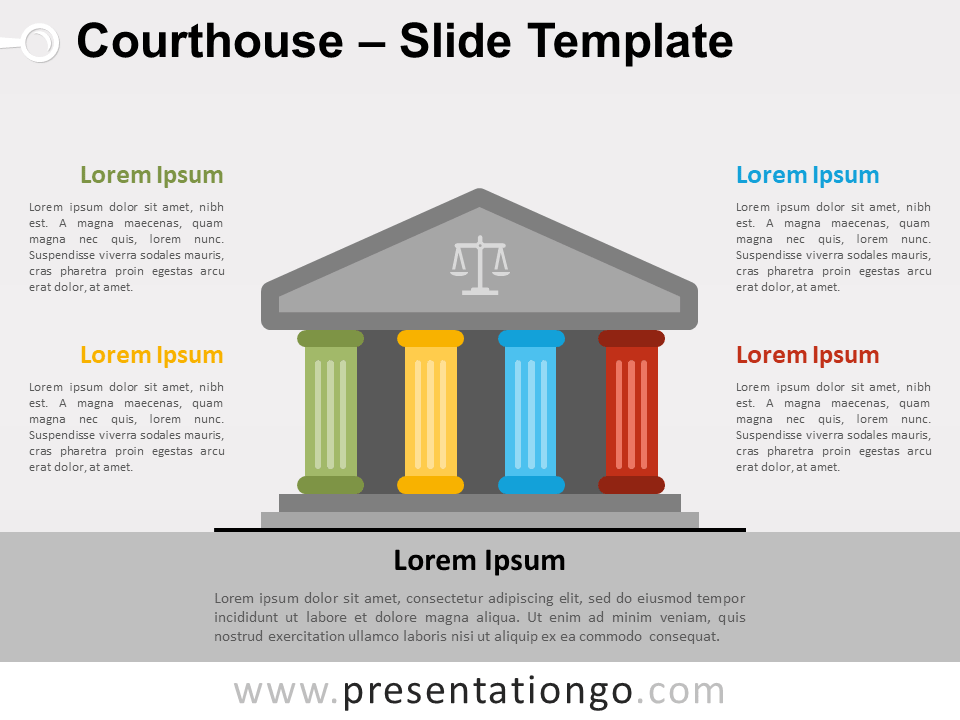 Free Courthouse Infographic for PowerPoint