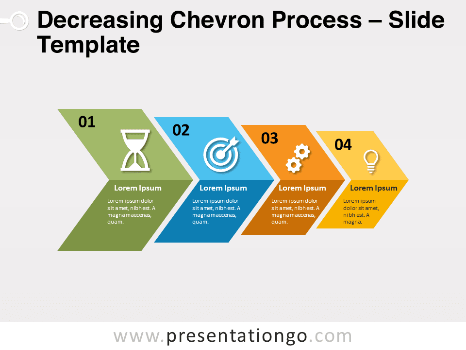 Free Decreasing Chevron Process for PowerPoint