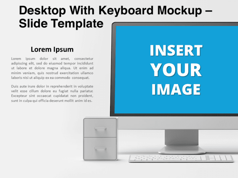 Free Desktop Keyboard Mockup for PowerPoint