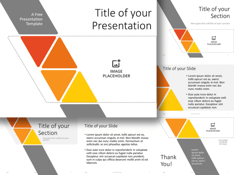 Free Diagonal Triangle Template for PowerPoint and Google Slides