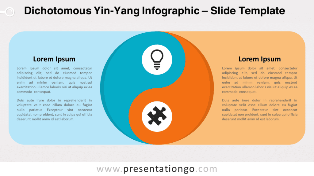 Free Dichotomous Yin-Yang Infographic for PowerPoint and Google Slides