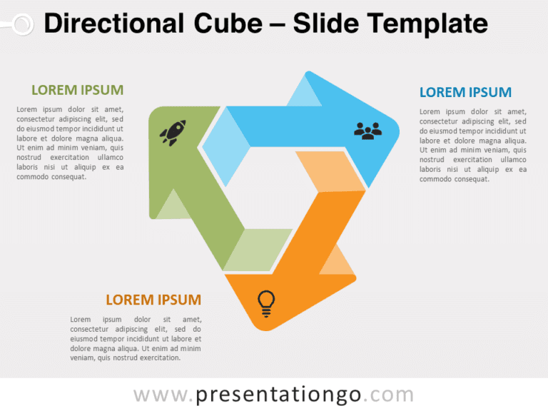 Free Directional Cube for PowerPoint
