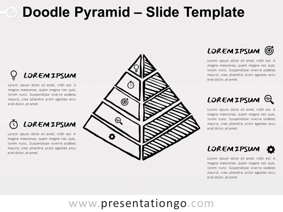 Free Doodle Pyramid for PowerPoint