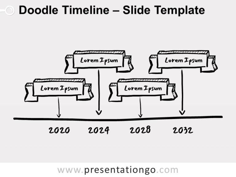 Free Doodle Timeline for PowerPoint