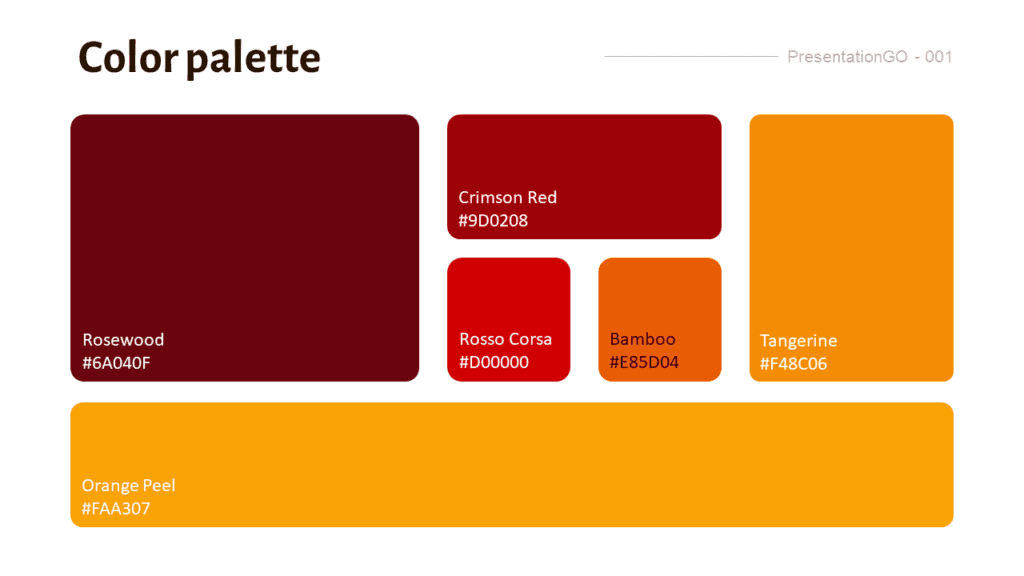 Free Fiery Color Palette for PowerPoint