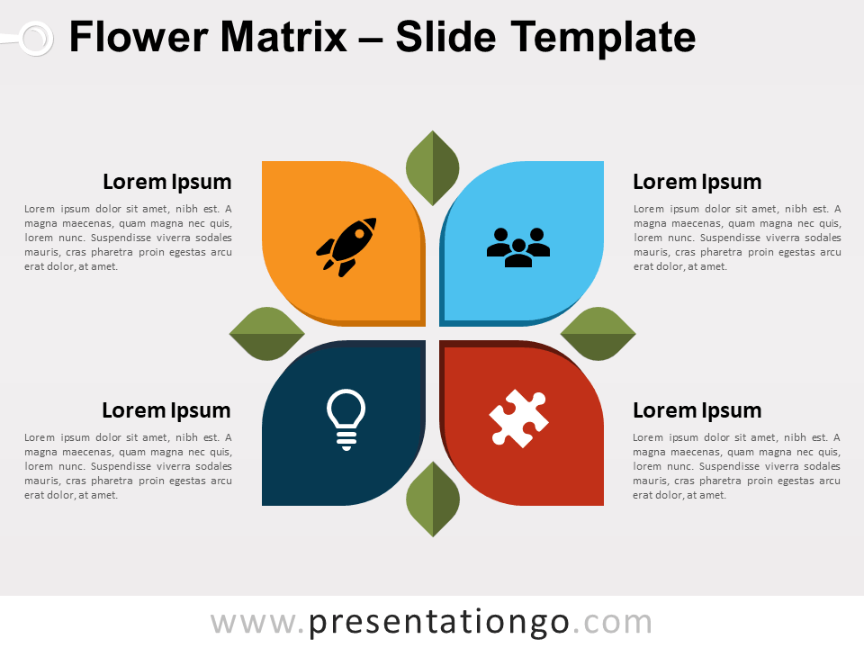 Free Flower Matrix for PowerPoint