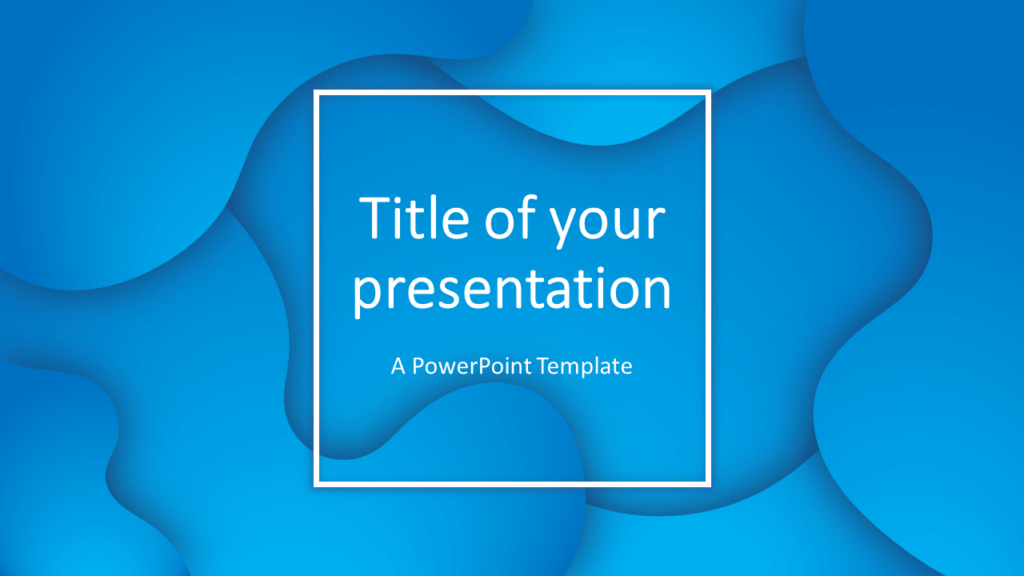 Fluids Free PowerPoint Template (Blue)