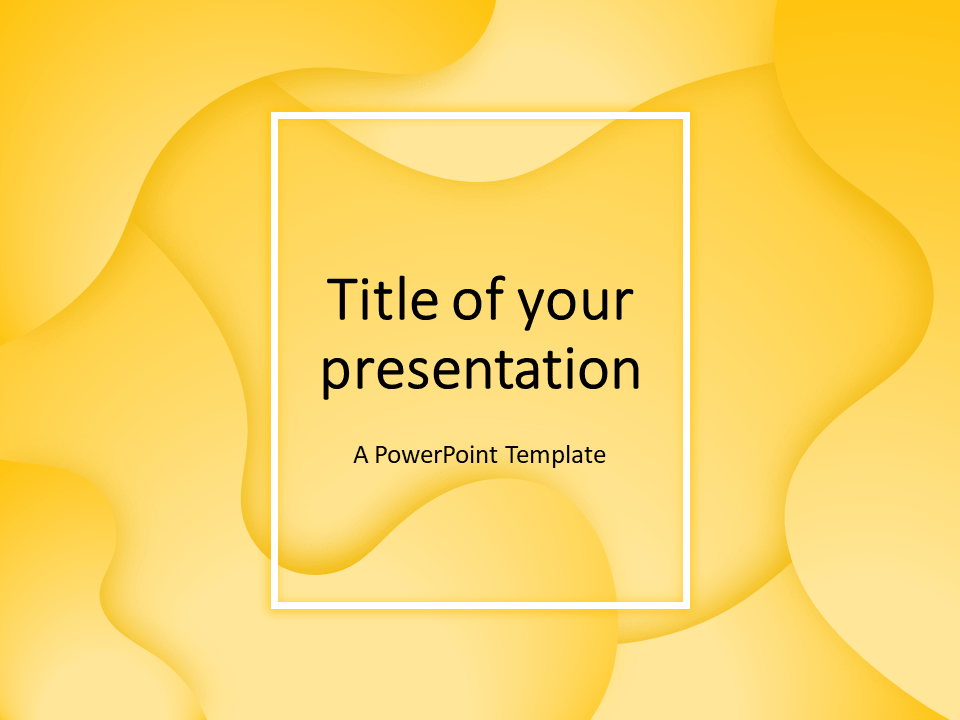 Free Fluids PowerPoint Template (Yellow)
