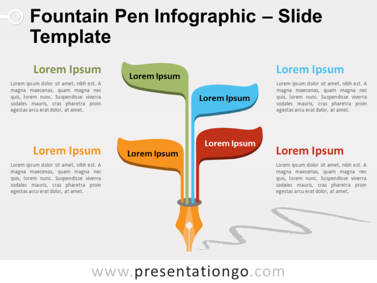 Free Fountain Pen Infographic PowerPoint Template