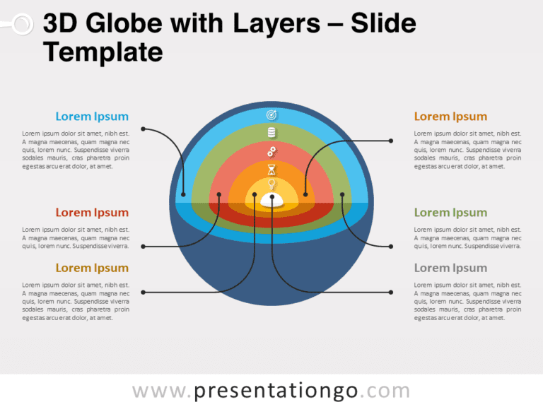 Free 3D Globe with Layers for PowerPoint
