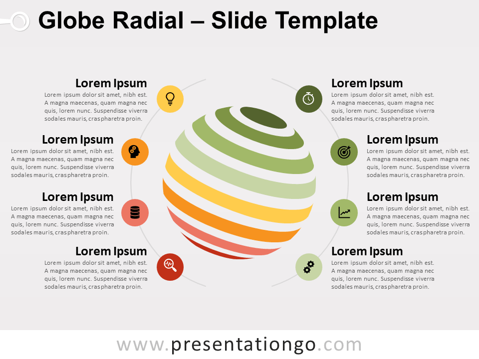 Free Globe Radial for PowerPoint